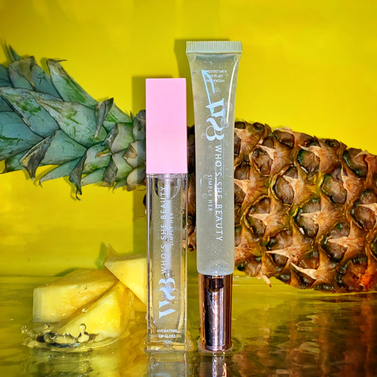 "Diced Pineapples" Clear Glitter Lip Gloss